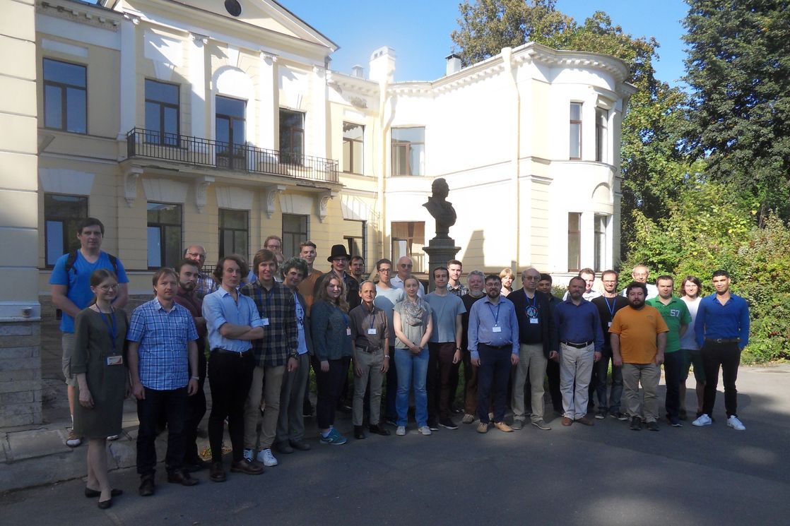 Сотрудники лаборатории на летней школе "Visions of Algebraic Groups", институт Эйлера, Санкт-Петербург, август 2019
