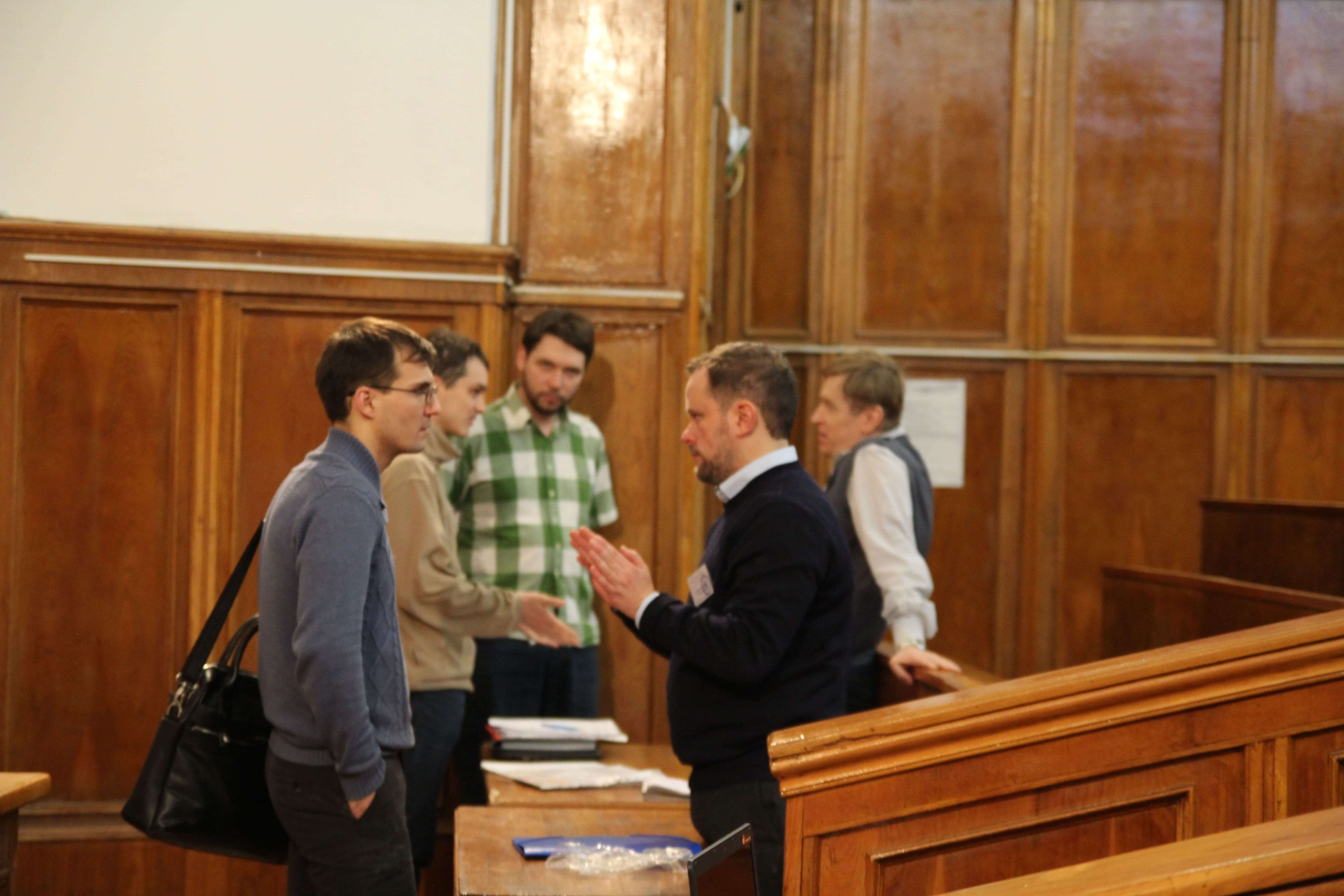 Ivan Arzhantsev and Sergey Gaifullin at VI school-conference "Lie algebras, algebraic groups and invariant theory", MSU, Moscow, January 2017